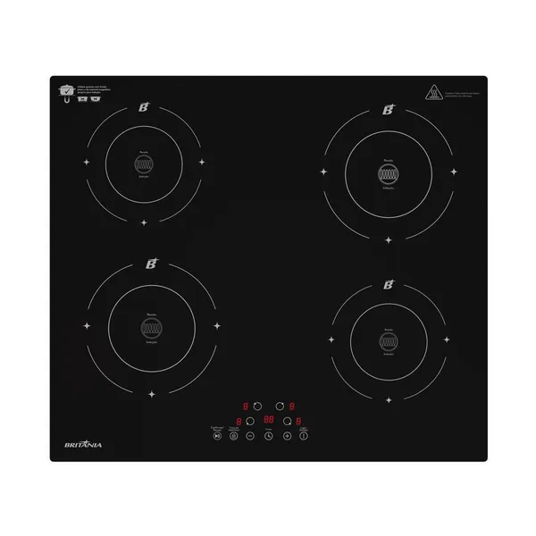 Cooktop 4 Bocas  de Indução Britânia BCTE40A