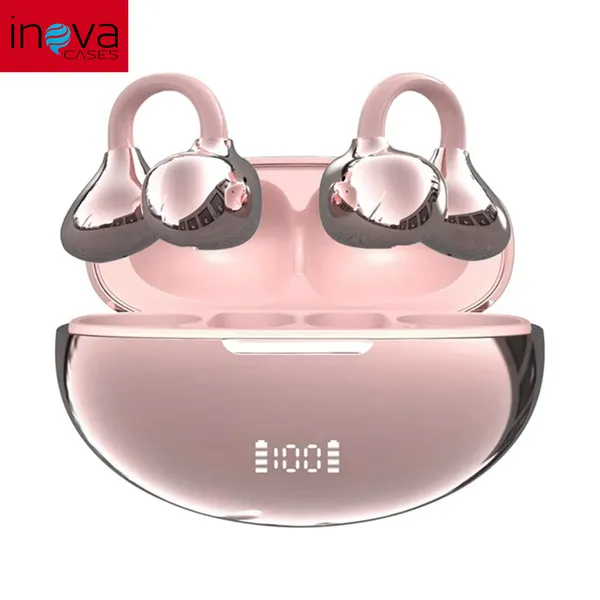 INOVA FreeClip Fone de Ouvido Bluetooth Sem Fio Design em C Digital de Bateria Chamadas Nítida