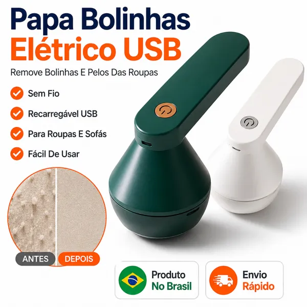 Papa Bolinhas Elétrico USB Recarregável Tira Pelos Roupa Sofá