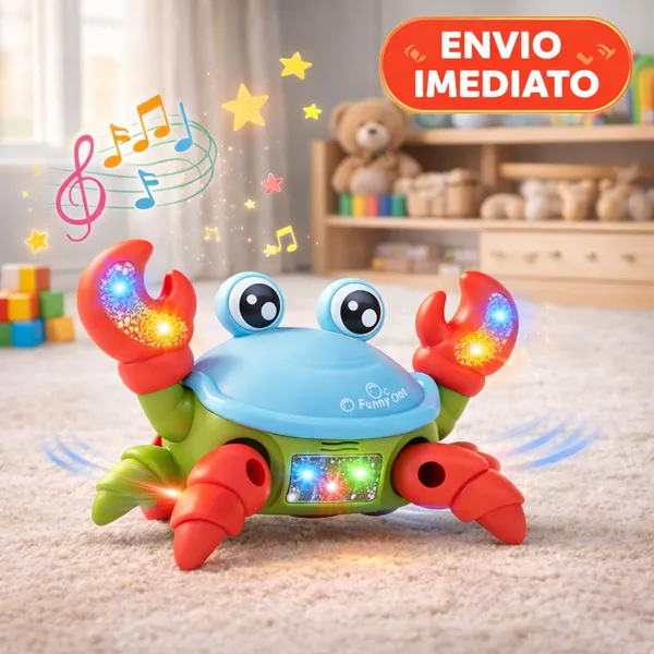 Brinquedo Caranguejo Fujão Musical Som Luz E Movimento Infantil Crianças ENVIO IMEDIATO