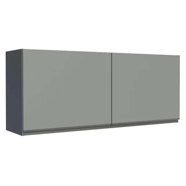 Armário de Cozinha Aéreo 120 x 50 cm 2 Portas Cinza Nice Madesa
