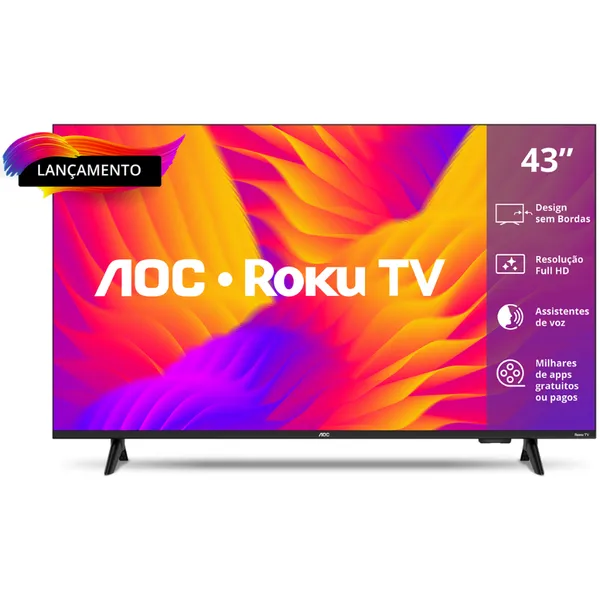 Smart TV 43" FULL HD AOC Roku TV