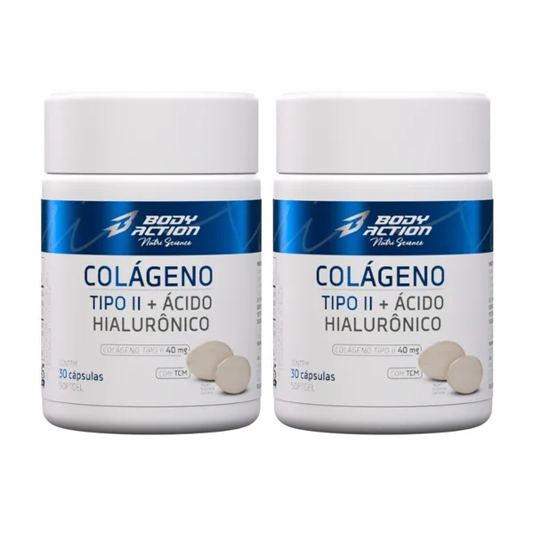 Kit 2x Colágeno Tipo 2 com Ácido Hialurônico 30 Cápsulas – BodyAction