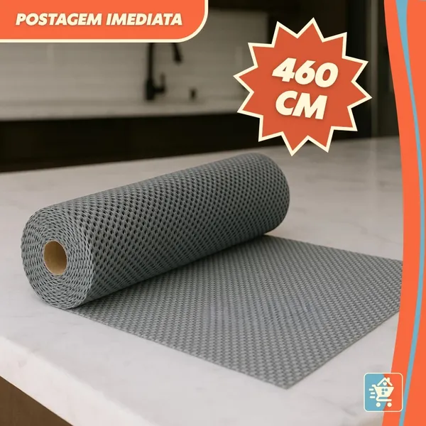 Forro Antiderrapante Multiuso para Gavetas, Armários e Prateleiras – Fácil de Cortar e Aplicar