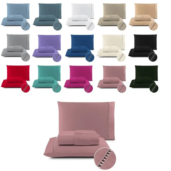 Kit Jogo De Cama Berço, Solteiro, Casal, Queen e King de 02 e 03 Pçs  Cores Promoção