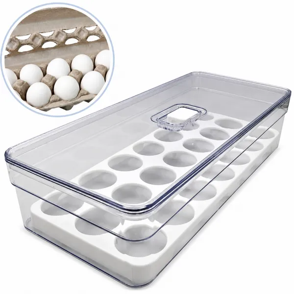 Organizador de Geladeira 3,6 com Tela de Ovo — Capacidade 21 Ovos - Plastutti