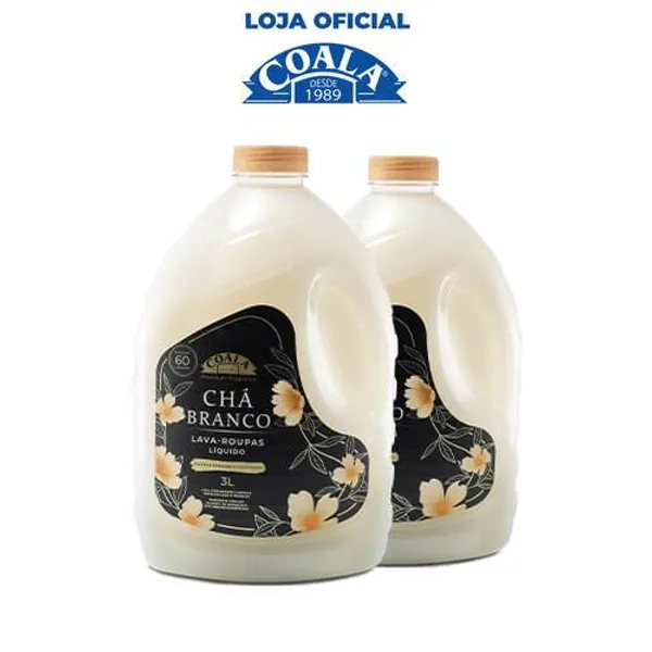 Kit 2 Lava Roupas liquido Coala Laundry Chá Branco 3L