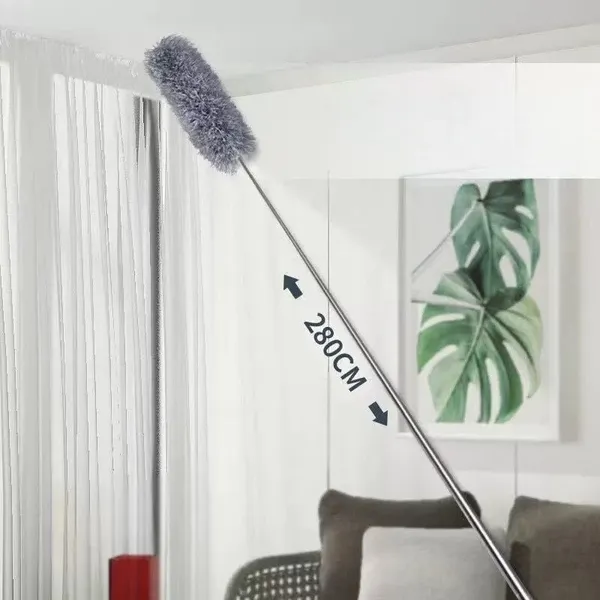 Espanador 280 Centímetros Ajustável Telescópica Dobra Duster Telhado Teia Teto Cama Mesa Escova De Limpeza De Poeira