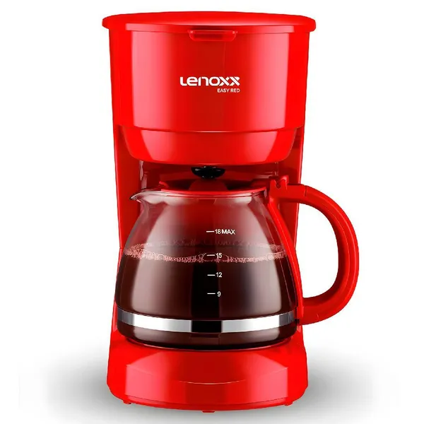 Cafeteira Elétrica Lenoxx Easy Red Semi Automática 220V 18 Cafés Xicaras