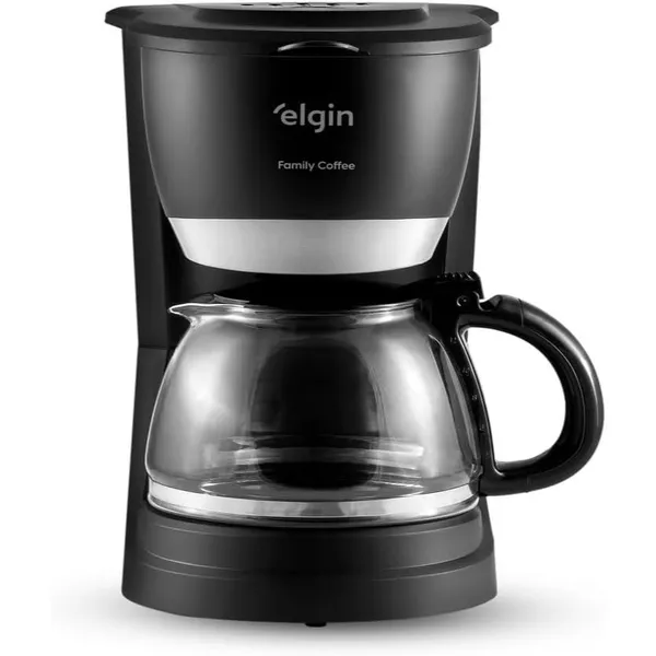 Cafeteira Elétrica 30 Xícaras Elgin Family Coffee 110V ​Sistema Corta-pingos Preto Inox