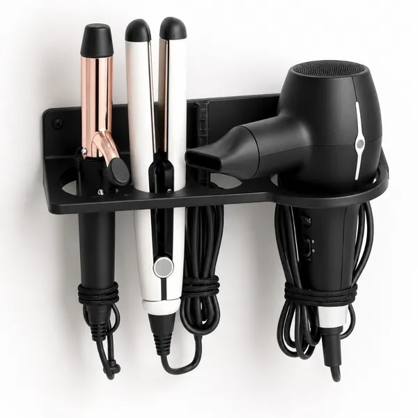 Suporte De Parede Multifuncional Chapinha Babyliss Secador De Cabelo Organizador De Salão Banheiro