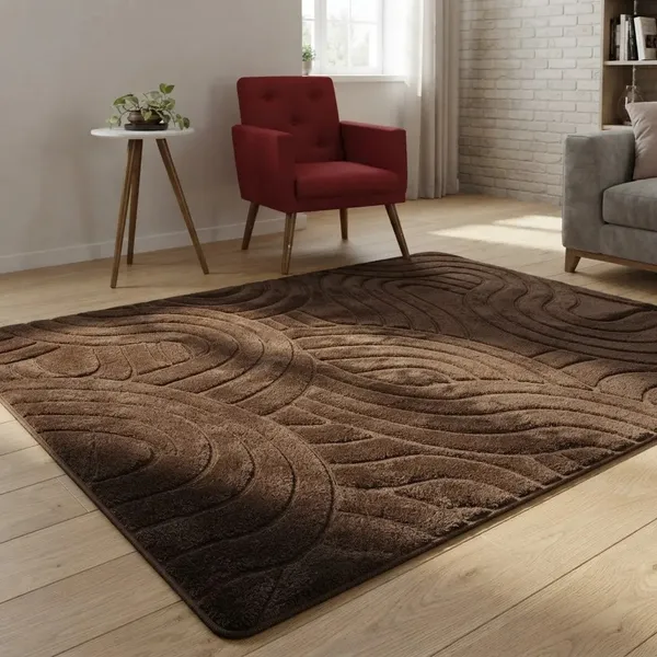 Tapete Sala Quarto Com Relevo 3d Atlanta 2,00x1,40 Harmoniza ambientes