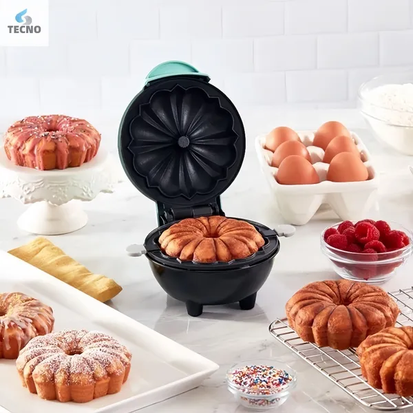 Mini Máquina Elétrica Antiaderente para Assar Bolos, Quiches e Eggettes 110V