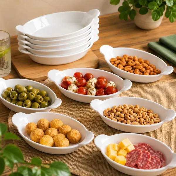KIT 10 PETISQUEIRAS BARQUINHA CANOA BRANCA PETISCOS CHURRASCO FESTA FRIOS PARA SERVIR AMENDOIM CALDO