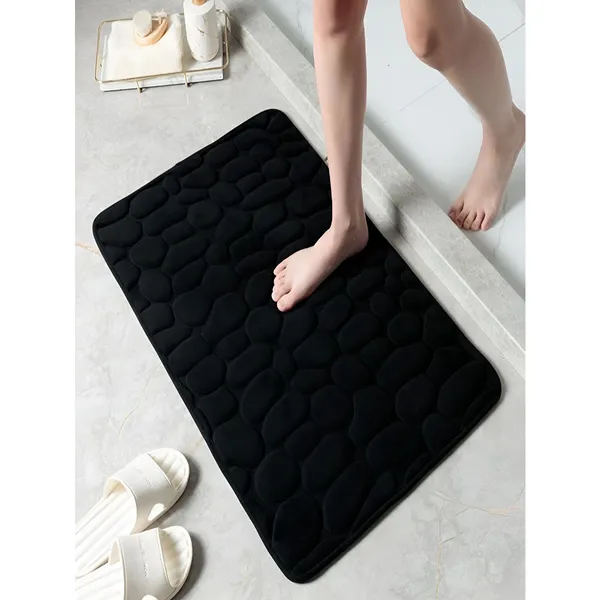 Tapete de Porta Para Banheiro Estampa Pedra 60 cm Fino