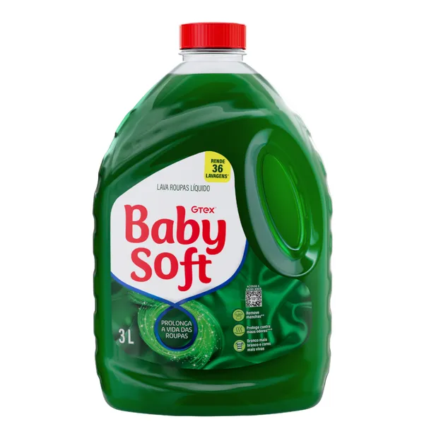 Lava Roupas Líquido Baby Soft Max Performance Verde - 3l