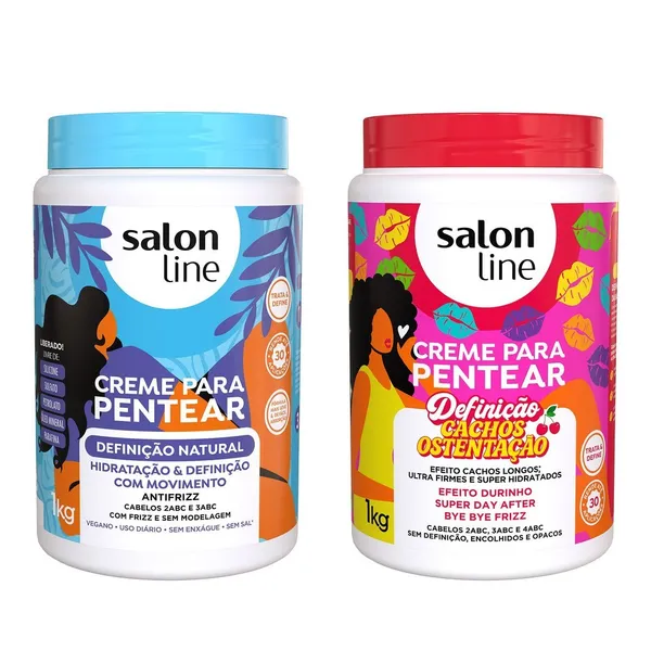 Kit 2 Cremes para Pentear Definição Natural e Cachos Ostentação