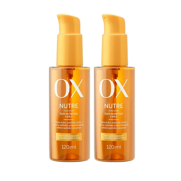 KIT C/2 ÓLEO NUTRITIVO 3 EM 1 OX NUTRE 120ML