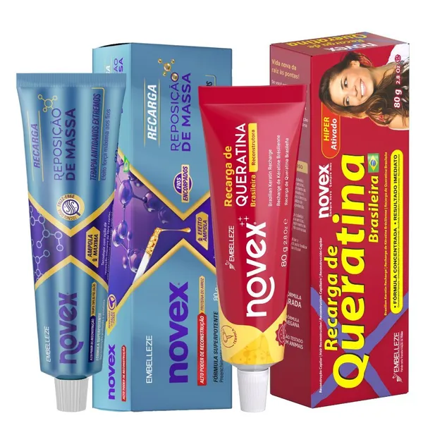 Kit Reconstrutor Embelleze 80g + Reposição de Massa 80g