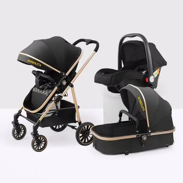 Carrinho Completo 3 EM 1 Com Moisés e Bebe Conforto - Modelo Europeu Luxo