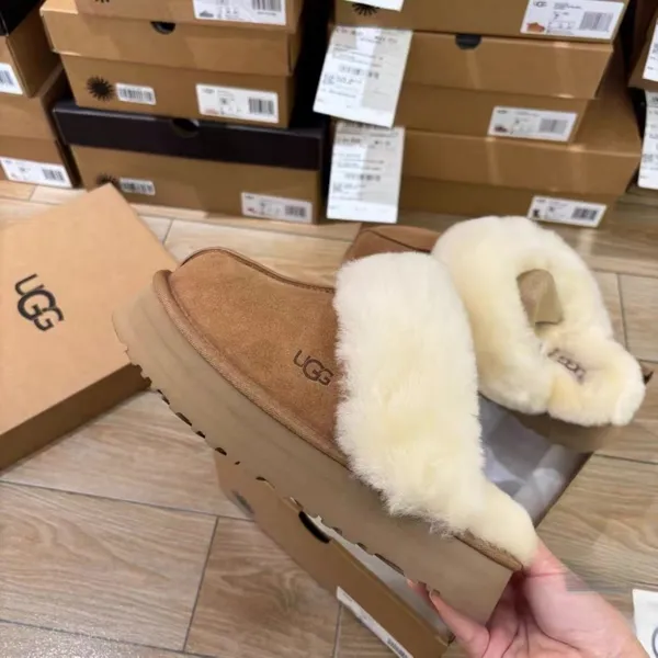 U-GG 2025 Novos Sapatos Baotou Chinelos de Neve de Algodão para o Meio Outono e Inverno