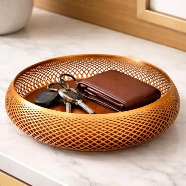 Cesto Porta Objetos Organizador de Mesa Decorativo e Porta Treco Moderno