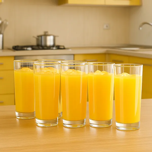 Jogo Copos Vidro ​255ml Long Drink Multiuso Flores Orquídeas Cozinha Estampas Diversas Ruvolo
