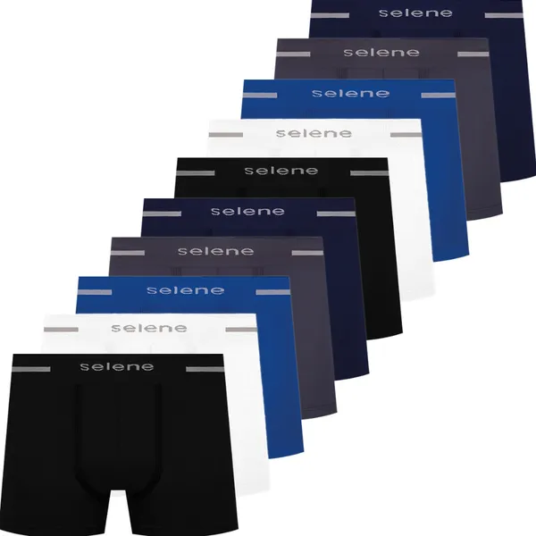 Kit 10 Cuecas Boxer Selene Poliamida