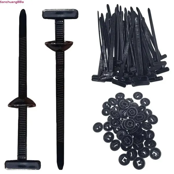 10/50/100/150 Unidades De Fivela Cabo Universal De Nylon Reforçado Laços Zip De Travamento Presilha Automotiva