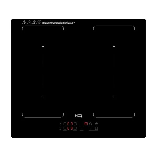 Cooktop De Indução Embutir HQ 4 Bocas Painel Touch Free Zone Preto 7000W