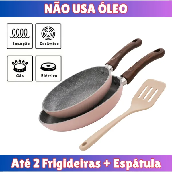 Frigideira Antiaderente Indução Cerâmica Premium Cooktop Todos Fogões Cabo Térmico Não Gruda