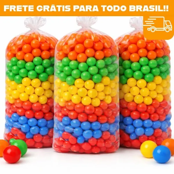 Bolinhas Para Piscina De Bolinhas Infantil Kit até 300 Unidades Colorida Pronta Entrega Envio Rápido