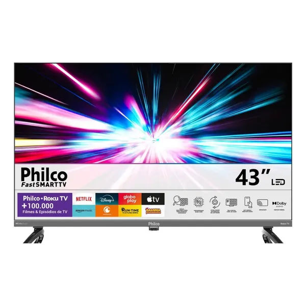 Smart TV  43” Philco P43CRA Full HD Wi-Fi HDMI USB Conversor Digital