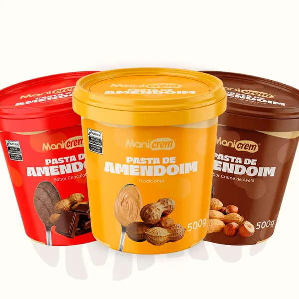 Creme Pasta De Amendoim Deliciosos Sabores Manicrem 500g