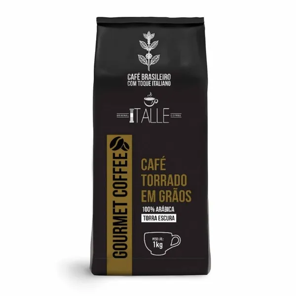 Café Torrado Arábica ​Em Grãos 1kg Gourmet Torra Escura