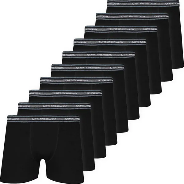 Kit 10 Cuecas Boxer Lupo Original Algodão Respirável Masculino Adulto Confortável Básica Cueca Box
