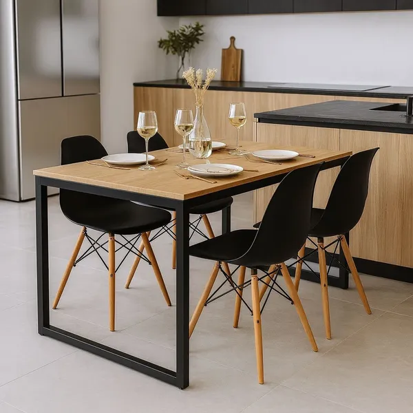 Kit Mesa de Jantar com 4 Cadeiras Eames - Ideal para Sala e Cozinha