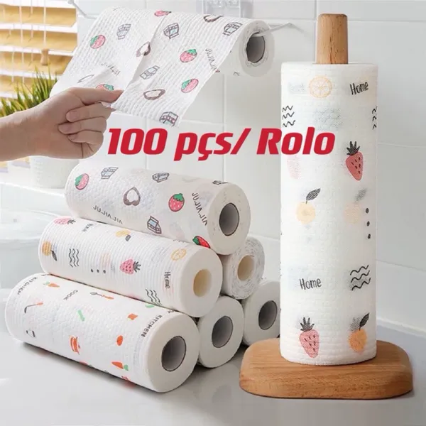 Pano de Limpeza Reutilizável em Rolo