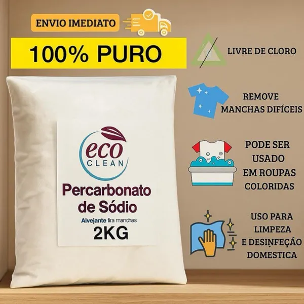 5KG Percarbonato De Sódio 100% Puro Roupas Brancas Coloridas TIRA MANCHAS 500G/1KG/2KG/ ALVEJANTE.
