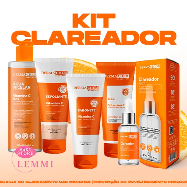 Kit Skincare Vitamina C Dermachem – Clareador e Anti-idade