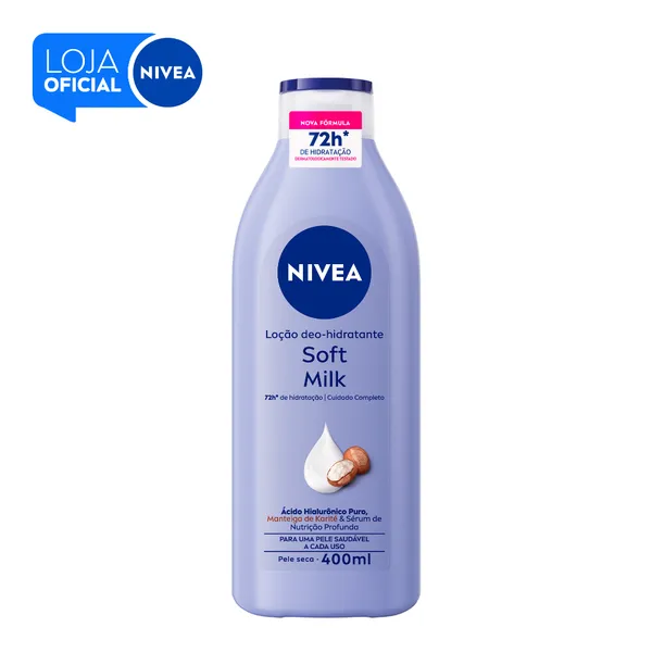NIVEA Loção Hidratante Desodorante Soft Milk 400ml