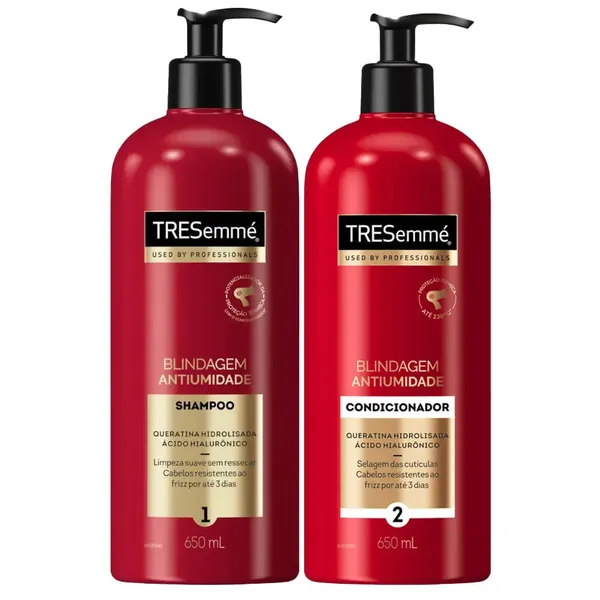Kit Blindagem Antiumidade Shampoo 650ml + Condicionador 650ml TRESemmé