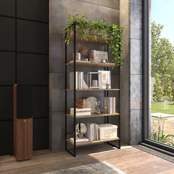 Estante Industrial Decorativa Madeira Laminada e Metal Organizador Multiuso Para Sala Quarto Escritório Home Office