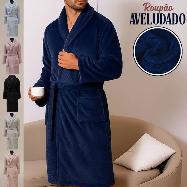 Roupão de Microfibra Adulto Unissex Aveludado