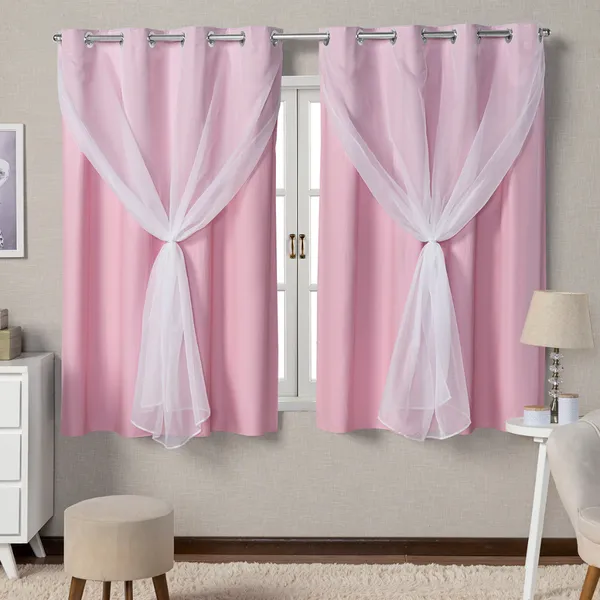 Cortina de Voal Blackout 100% Corta Luz 2,20m x1,30m Cores Variadas