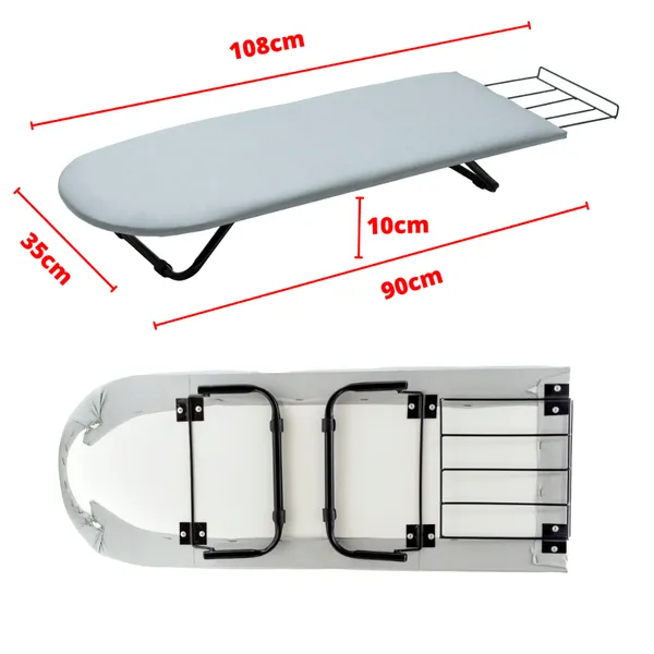 Mesa Tabua de Passar Roupa Portátil Pé Dobrável Cama Mesa Porta Ferro
