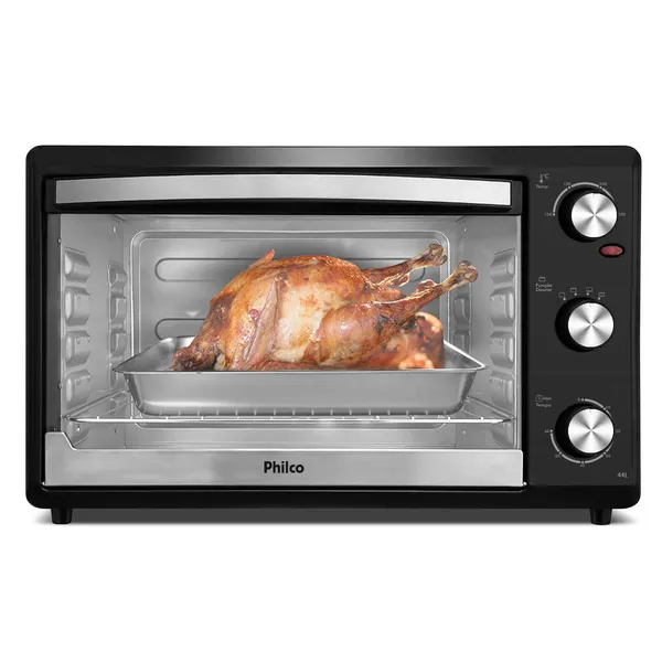 FORNO ELÉTRICO PHILCO 44L PRETO DUPLA RESISTÊNCIA PFE44P