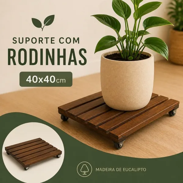 Suporte Com Rodinhas Para Vaso De Plantas, Botijão de Gás