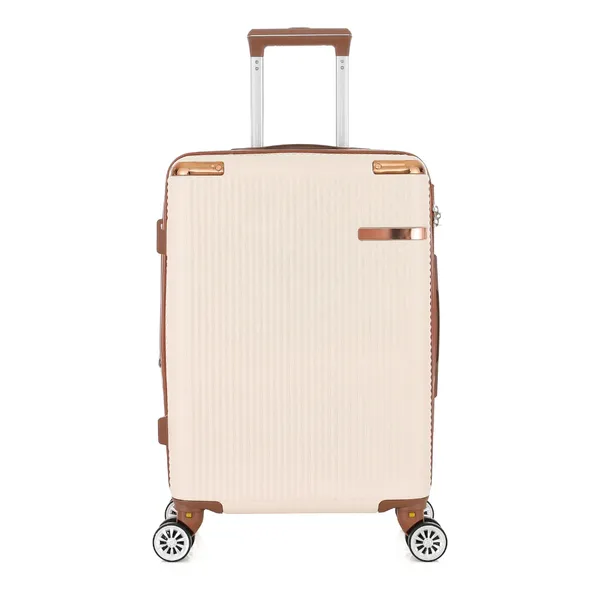 Mala de Viagem ABS 10kg Expansível | Zíper Duplo, 4 Rodas 360° Silenciosas, Trava de Senha Anti Arranhões Modelo Novo