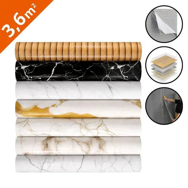 Adesivo Decorativo Em PVC Papel de Parede Placa